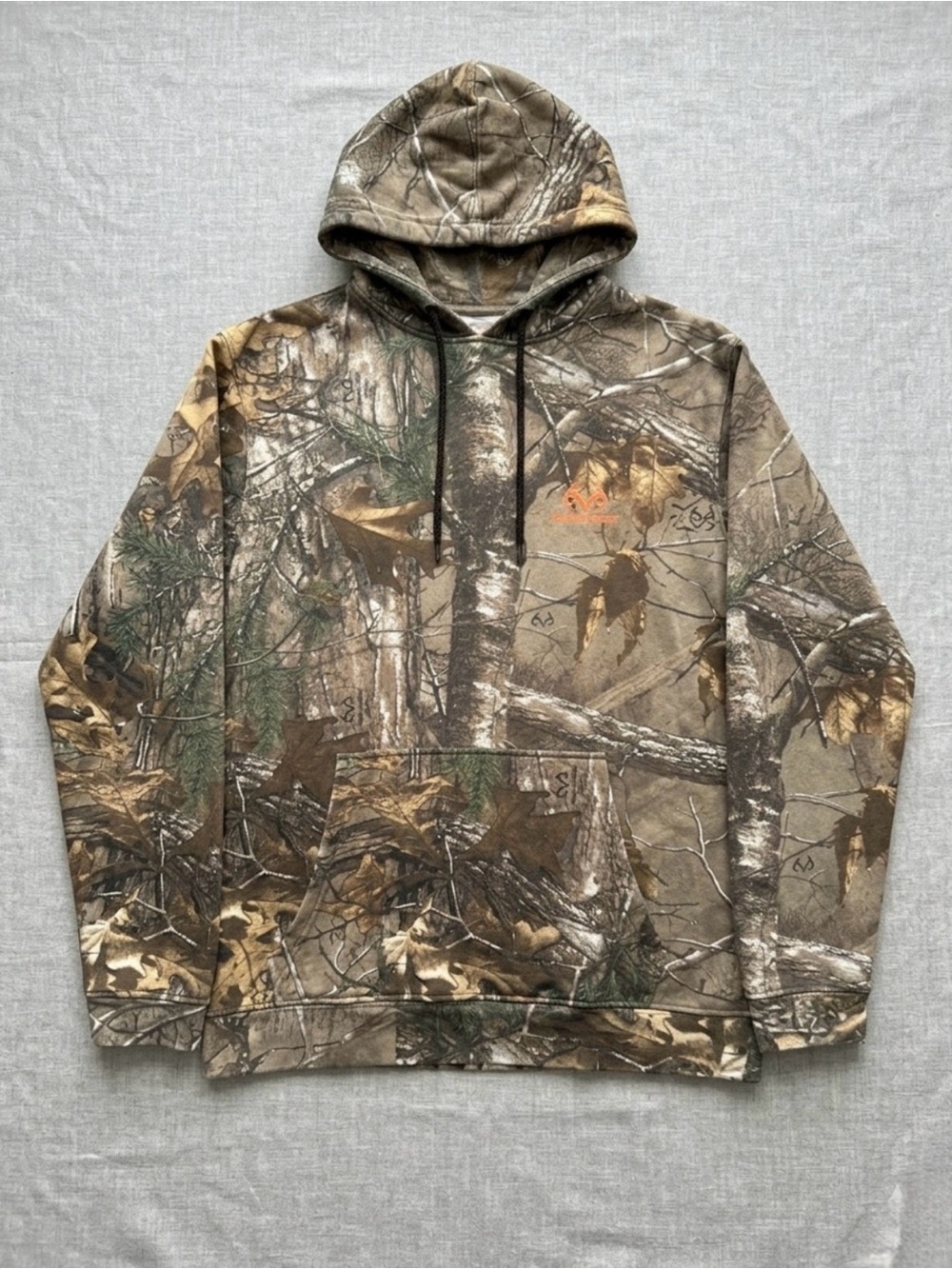 Realtree Camouflage Pullover Hoodie with White Logo - Medium